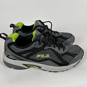 Fila Running Shoes Gray/Black/Yellow Size 8.5